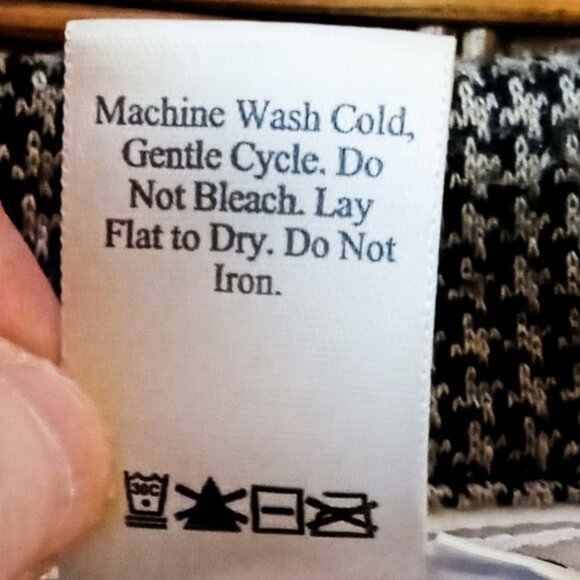 Vintage Coldwater Creek Black Brown Houndstooth Long Duster - Picture 10 of 10